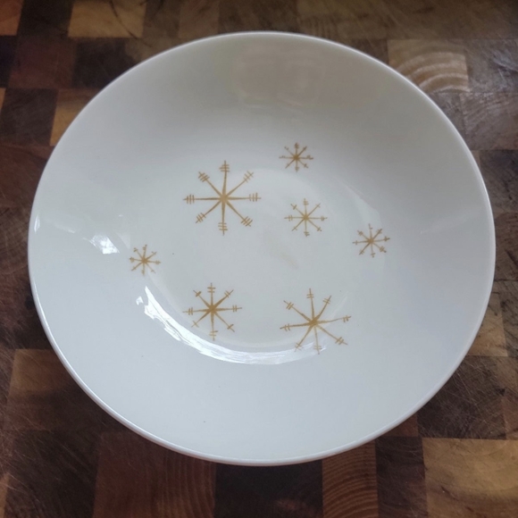 Vintage Star Glow Bowl Cream and Gold Royal China - Picture 2 of 4